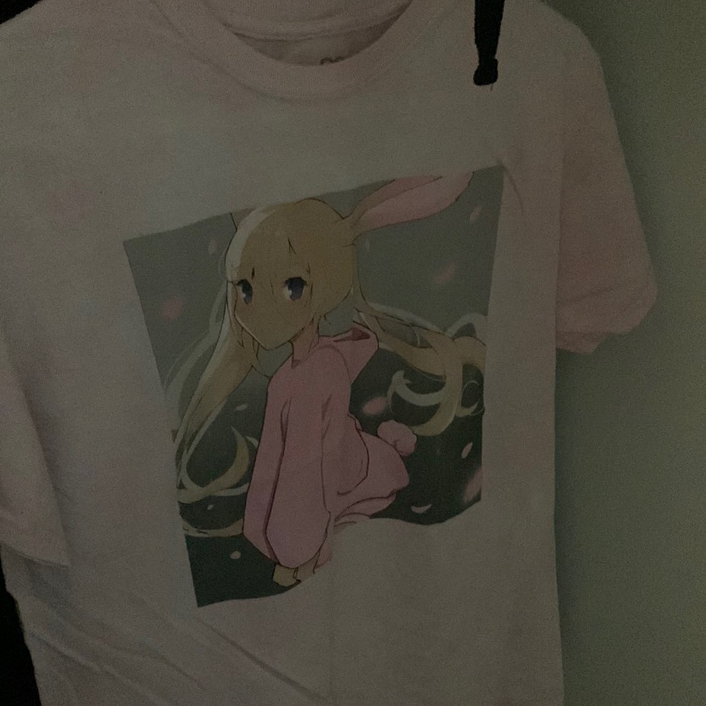 pink anime bunny shirt from hot topic